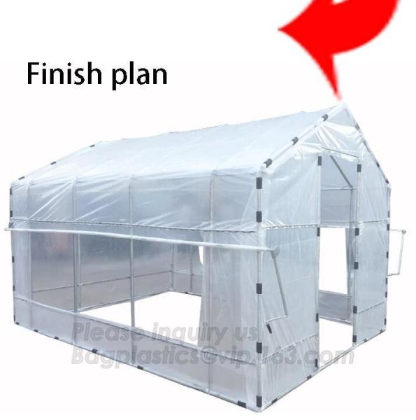 Agricultural Glass Green House for Commerical,Pop up Greenhouse Eco-friendly Fiberglass Poles Overlong Cover 98x49x53