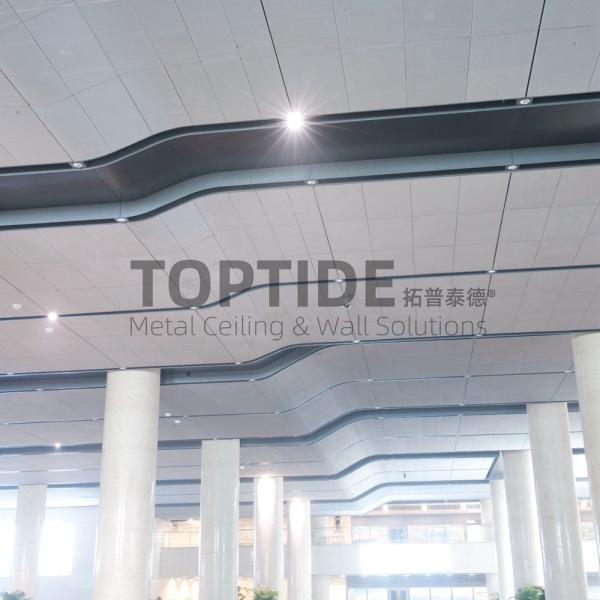 Industrial Design Metal Mesh Ceiling Integrated Lighting Aluminum Drop Metal Ceiling