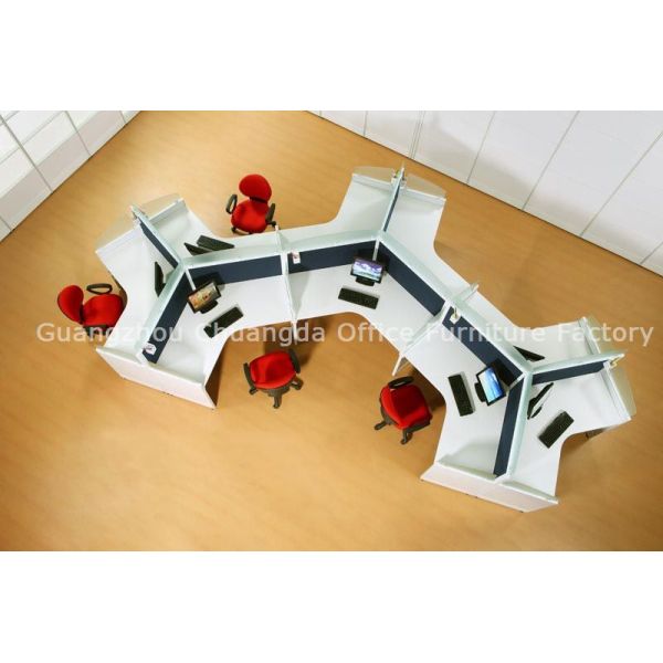 Modern style Office Aluminum Panel Furniture Workstations CD-T3-8841 with 6 cubicles