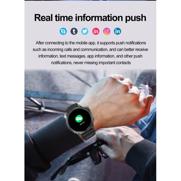 2024 HK08 AMOLED Smart Watch with GPS, Compass, Altimeter for Men