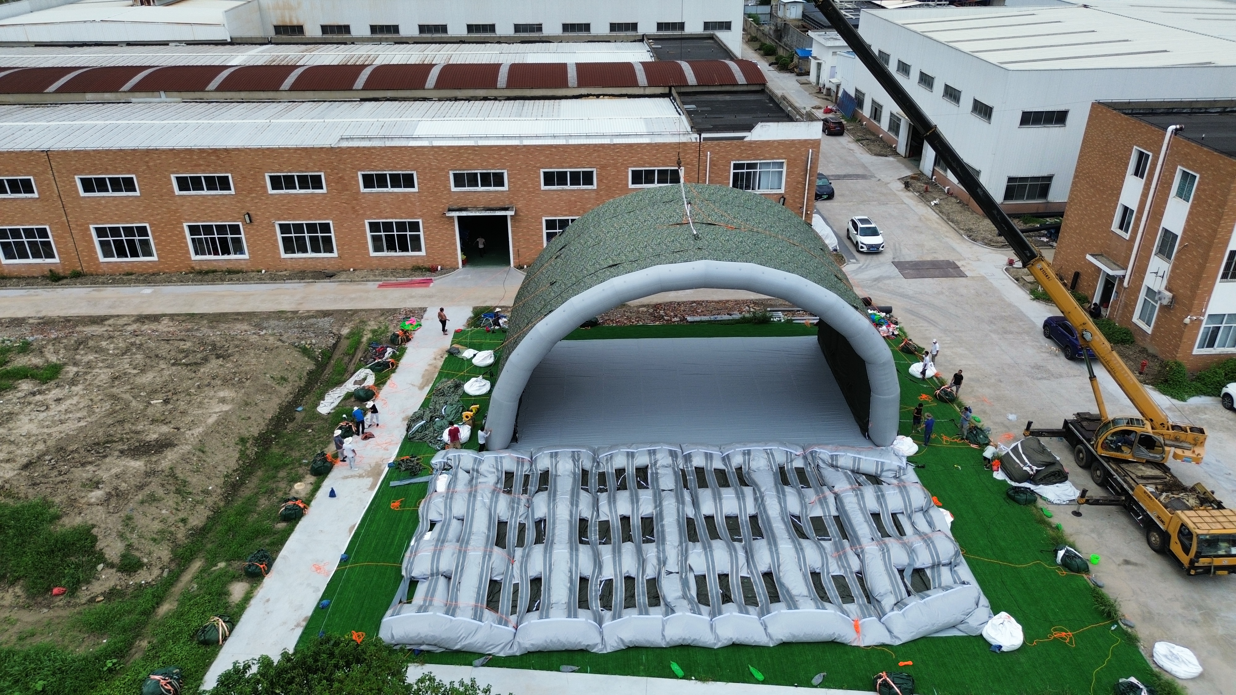Inflatable Hangar Shelter Giant Tent Custom Large Span Aircraft Shelter Heavy Duty PVC Event Tents Warehouse Storage
