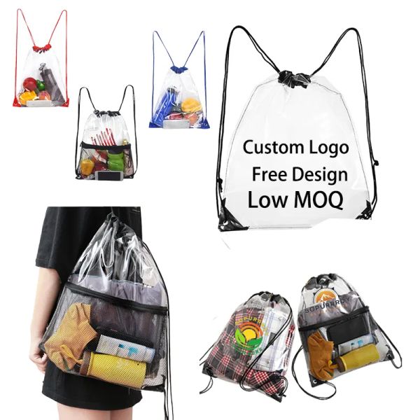 Corporate Flannel Drawstring Bag for Single Double Shoulder and Customized Training