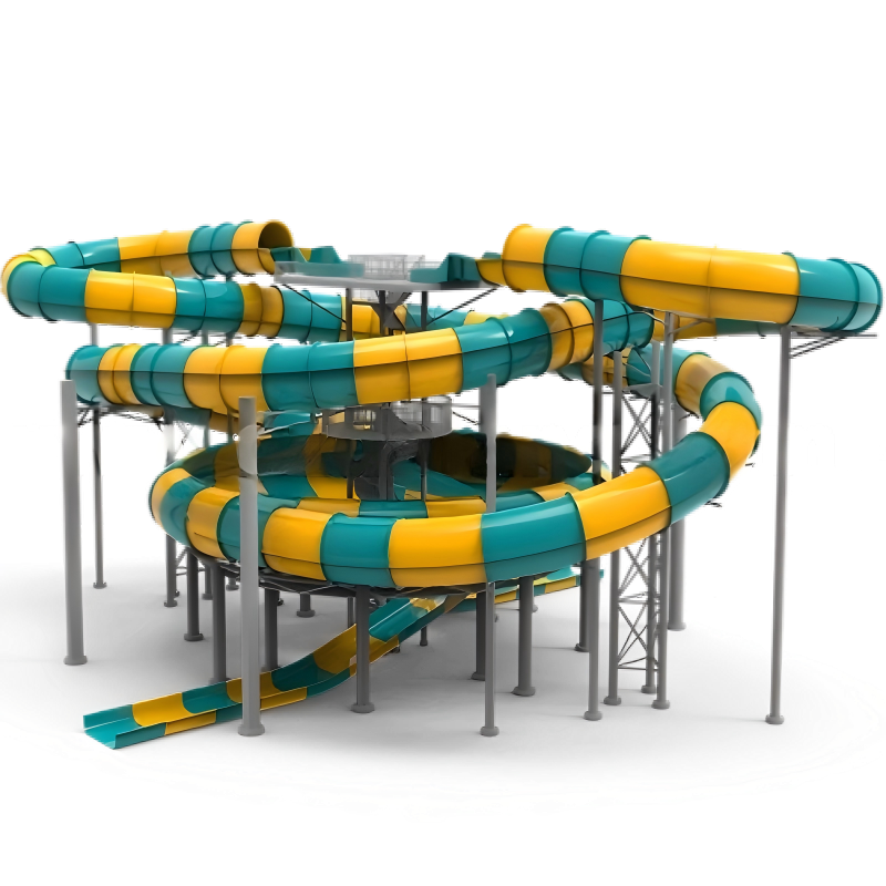 Double Helix Giant Beast Bowl Combo Water Slide in Aqua Park