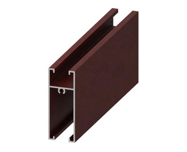 Customized Shapes Aluminum Profile Window ,Red Wine Powder Coated Corrosion Resistance