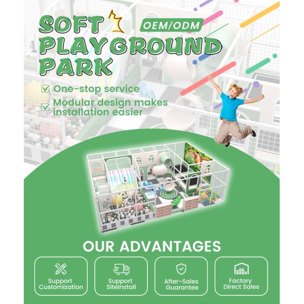 Soft Playground Park (100㎡) – Customizable Indoor Playland for Kids