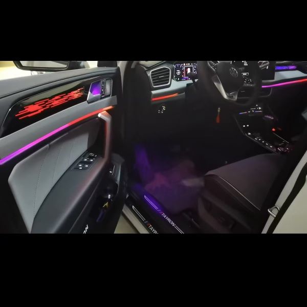 Piano Black Meteor Four Doors+Central Control 24 Lights Phantom Colored Ambient Light for TAYRON (23-24)