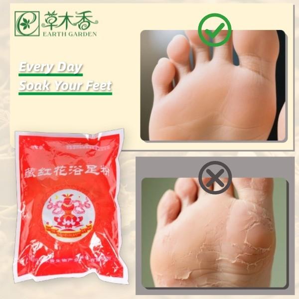 100PCS Ayurvedic Saffron Foot Bath Herbs Stress Relief Warm Herbal Foot Soak