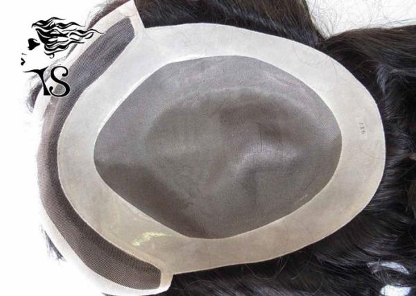 Men's Non Surgical Toupee Hair Replacement System , Human Hair Mono Topper