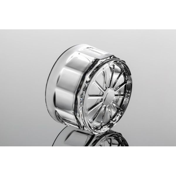 Mini 130ml Pressed Glass Kitchen Wares Transparent Dessert Stackable Glass Bowls