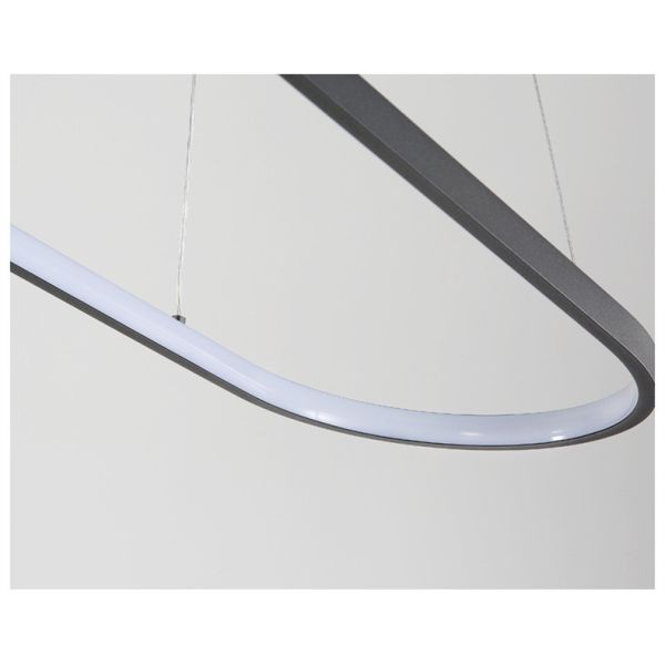 comprimento do cabo acrílico 80cm Ring Chandelier Light conduzido nórdico de 33W 70*20cm