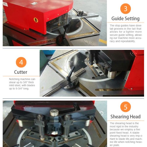 Угол Notcher угла Notcher угла металлического листа 90 градусов гидравлический переменный