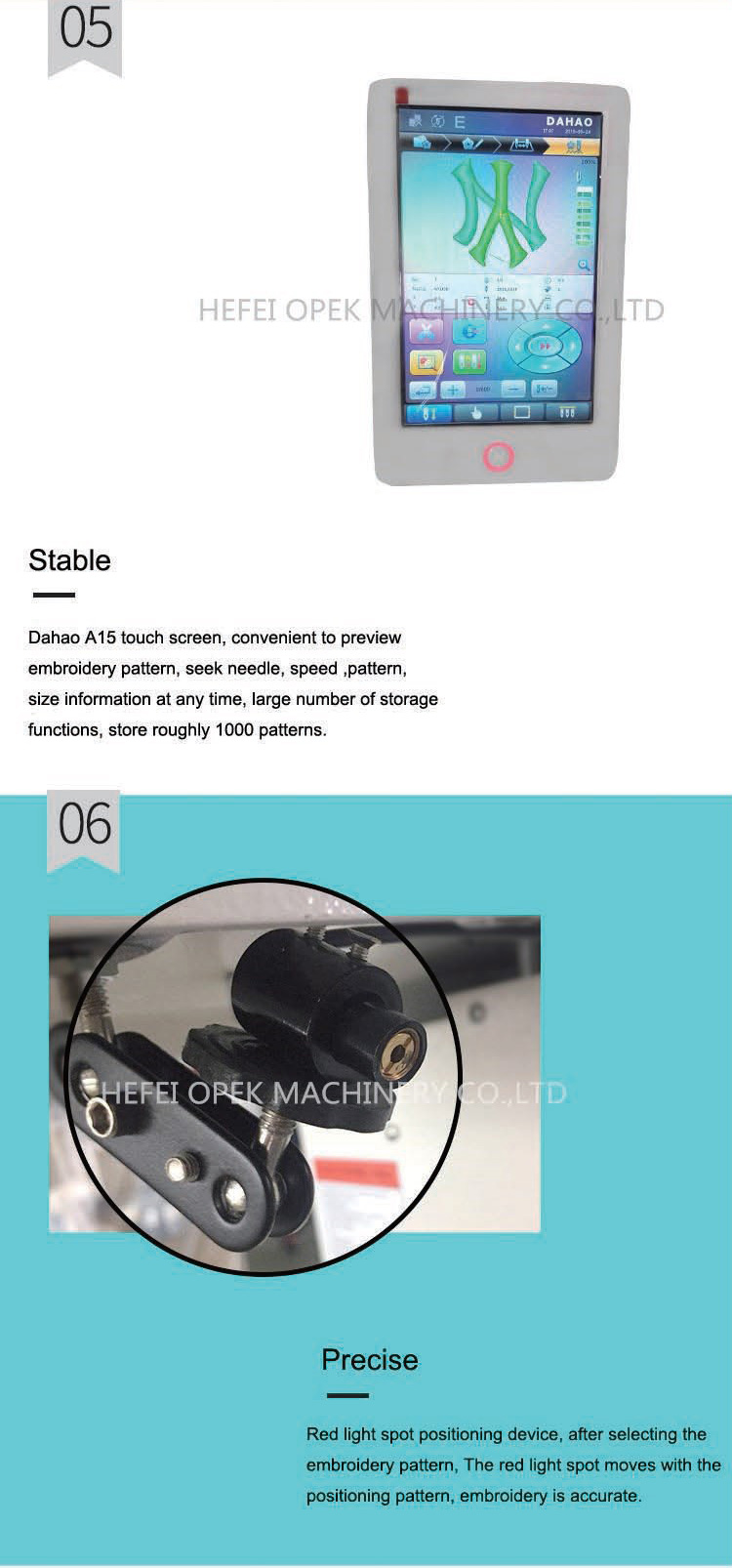 Precise 15 Needle Computer Single Head Hat Patch Embroidery Machine for T-shirt/Flat/Cap