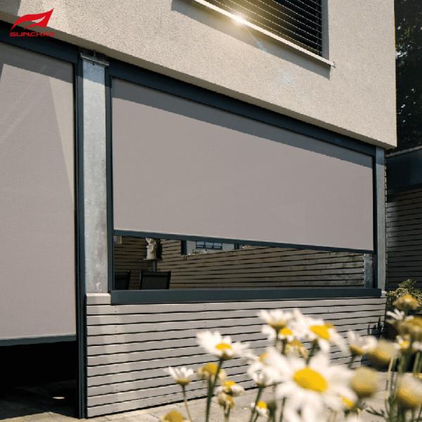 High Openness Factor Zip Track Blinds in Dark Grey / White / Custom Made Colour 5% 10% 30% 100% Max Size 6 M Width
