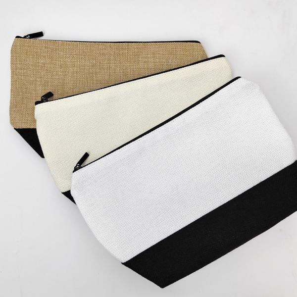 Sacs de maquillage en lin vierge pour l'impression par sublimation