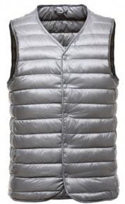 Middle Thickness Mens Light Down Jacket , Winter Mens Collarless Down Vest