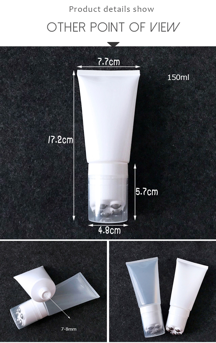 выжимка ролика 100ml 150ml 200ml пластиковая опорожняет косметические трубки с крышками