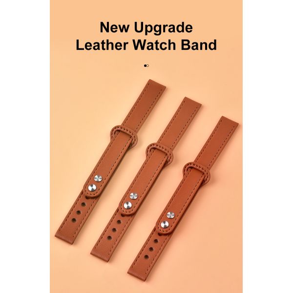 Steel Buttons, Waterproof Genuine Leather Strap