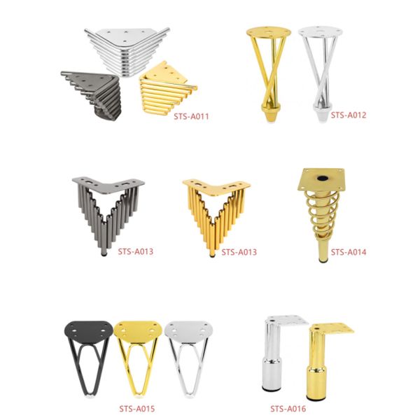 Мебель оборудование аксессуары Металлическое покрытие Полировка Диван Ноги Кровать Стул Стул Стул Кофейный стол Нога для спальни