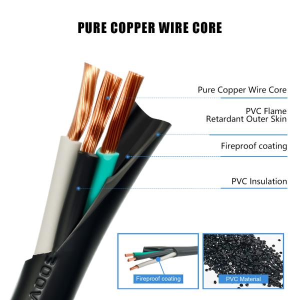 イギリス 3ピン純銅電源ケーブル C5 C13 BS 1363 フィューズ認証されたAC電源プラグケーブル 消費者電子機器