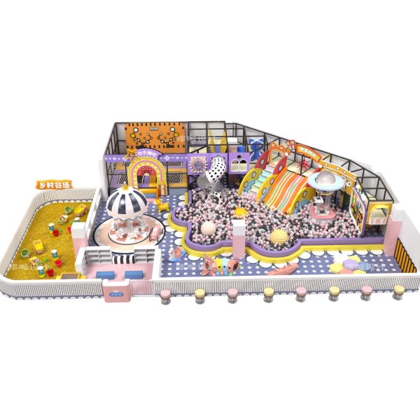 Equipo de juego interior Castillo travieso Campo de entrenamiento de superhéroes Batalla de trineos navideños Juego infantil