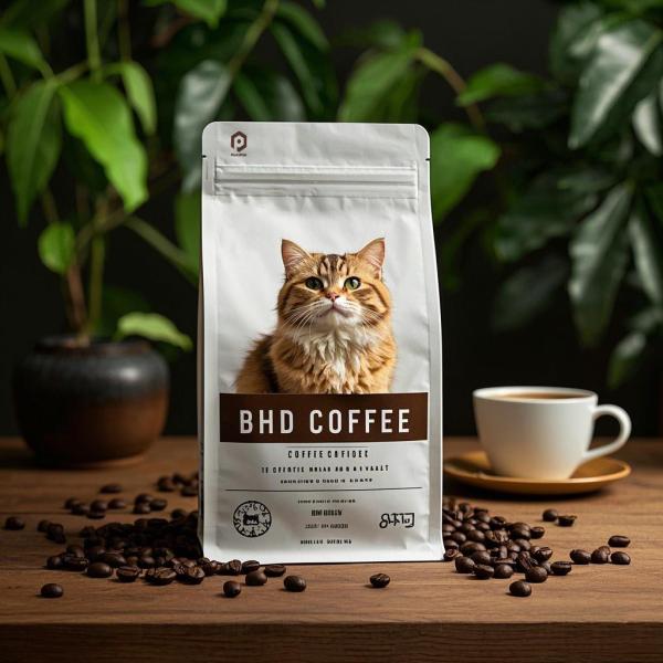Custom Packaging Block Bottom Side Gusseted Bag Coffee Bean Packaging Bag With Valve and Zipper