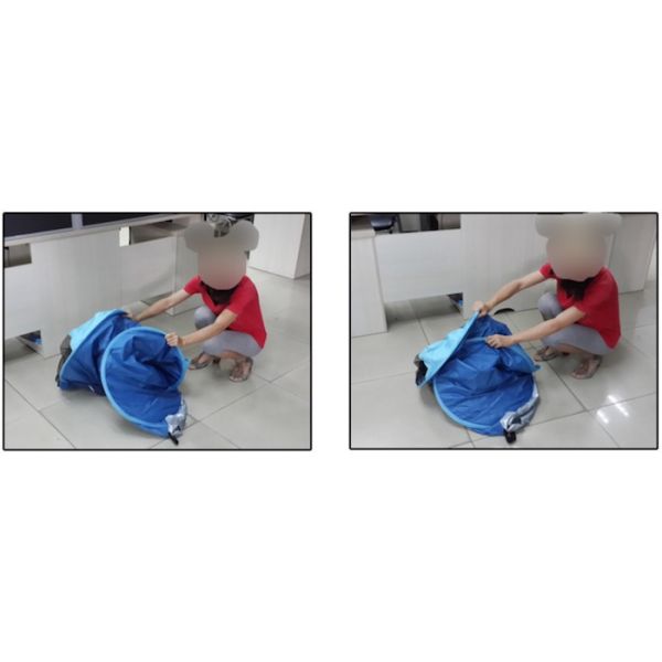 165*200*130 см. Двухместная палатка для кемпинга на открытом воздухе Синяя водонепроницаемая УФ-устойчивая 190T Поп-Ап Shelter