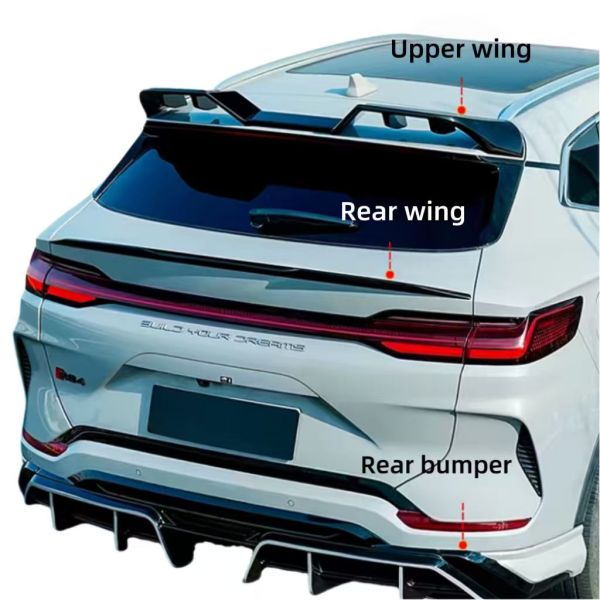 Compatible 2017-2020 BYD Song PLUS Front Splitter Body Kit Rear Spoiler Rear Bumper Tail Lip Front/Rear Lip Plastic ABS