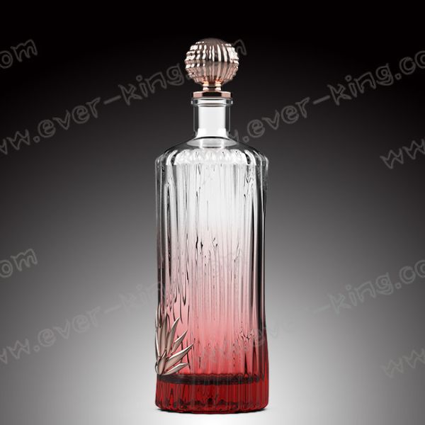 Супер бутылка стекла пустое подгонянное 750ml ликера круга огнива