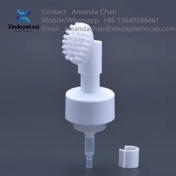 Pompes à mousse pour nettoyer le visage en plastique Pompes à mousse blanches pour nettoyer la bouteille de mousse
