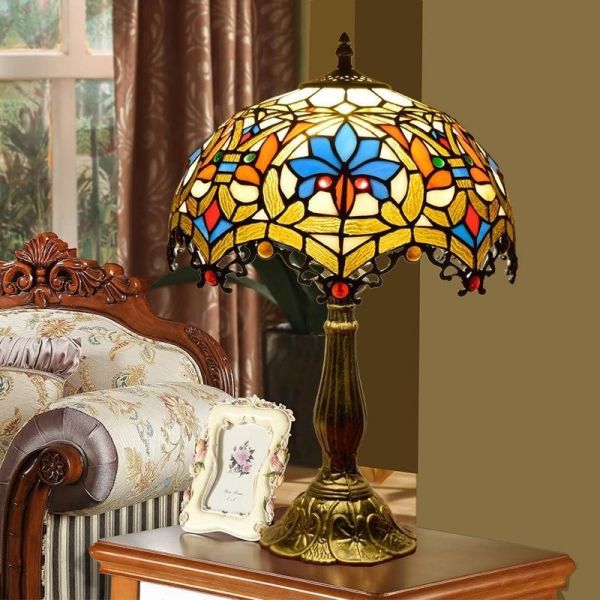 Table Lamp Grass Lampshade Bedroom Bedside night table lamp(WH-TTB-66)