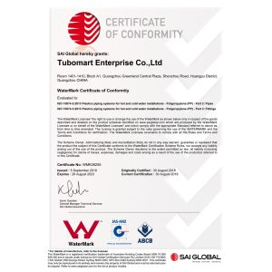 TUBOMART ENTERPRISE CO., LTD. Сертификации