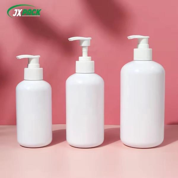 PET Plastic Shampoo Bottles 250ml 300ml 500Ml White Pressure Pump Shampoo Bottle