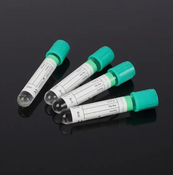 Hospitais Produtos Médicos Tubos de coleta de sangue de vácuo Heparina Lítio Tubos de heparina para amostra de plasma