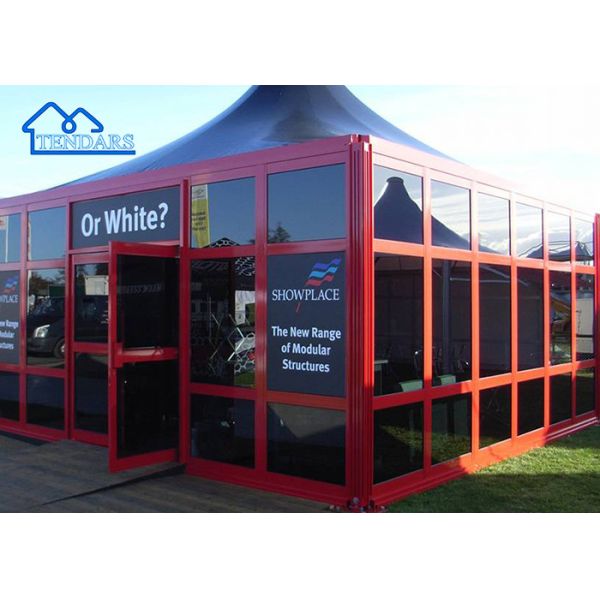 Large Trade Show Custom Outdoor Event Party Marquee Pagoda Tents With Glass Wall