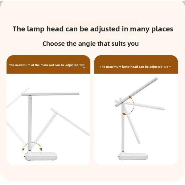 USB Charging Bedside Table LED Light Children's Reading Dormitory Study Light for Night Study Lighting