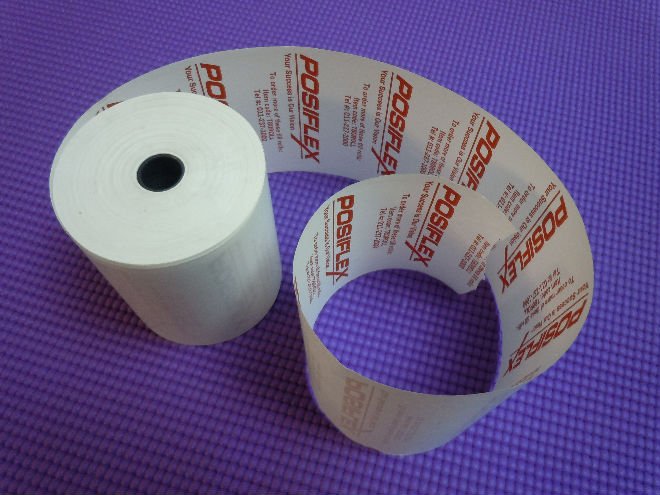 High brightness thermal paper with printing