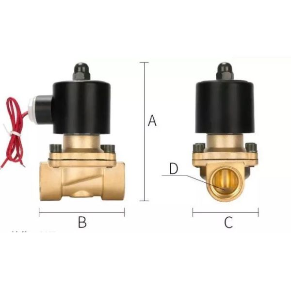 Нормально близкий соленоид - управляемый клапан 2В-160-15 клапана/соединения латунный соленоида