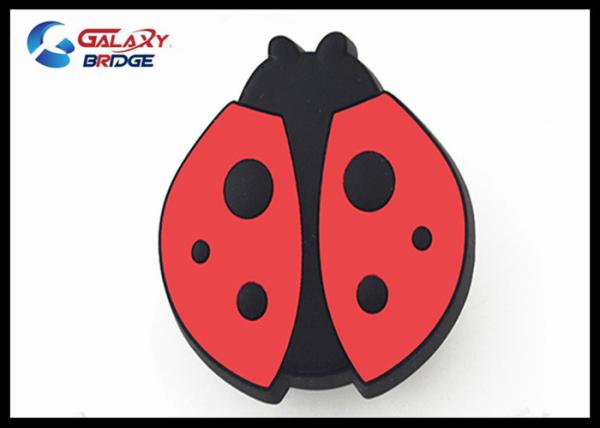 Lady Bug Rubber Kids Bedroom Knobs / Soft Plastic Knobs For Children's Furniture Decorative