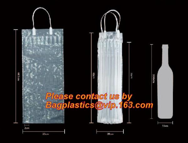 inflatable air bag for wine bottle, wine bottle air bag transport protective shock resistant cushion hand bag packaging,