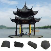A escultura do material de construção modela as telhas de telhado do estilo japonês antigelos