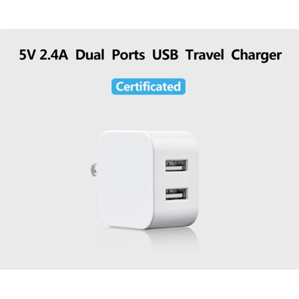 QC3.0 Fast Charging USB Wall Charger 18w Dual USB Charger Adapter