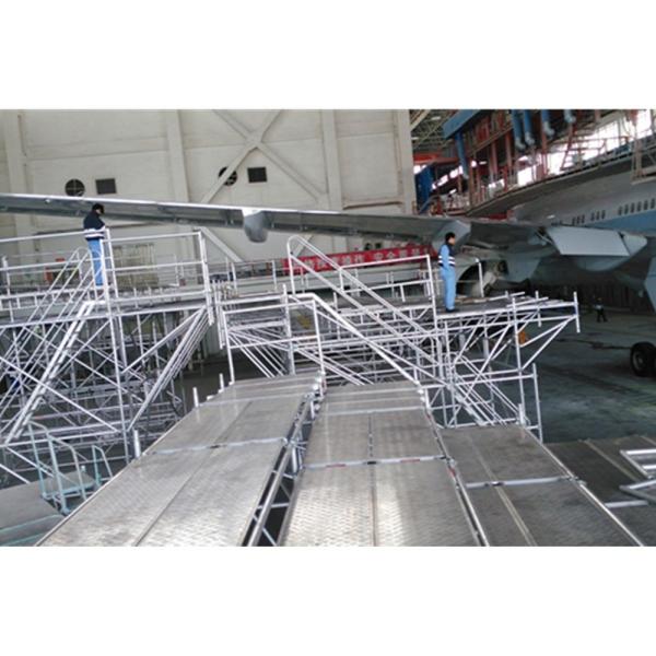 Tour d'échafaudage mobile en aluminium personnalisé léger pour l'industrie aéronautique