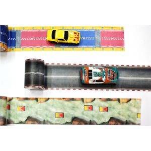 Оптовыми водоустойчивыми лента для маскировки washi клейкой ленты ленты дороги автомобиля покрашенная стикерами для детей