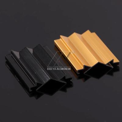Isolação térmica anodizada de Extrusted do perfil da porta 6063 T5 deslizante preto de alumínio