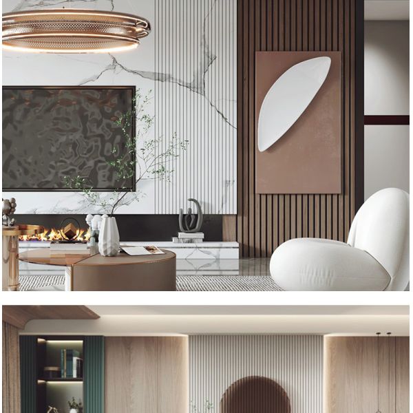 Внутреннее 15mm деревянное WPC рифлить доску гриля панели стены