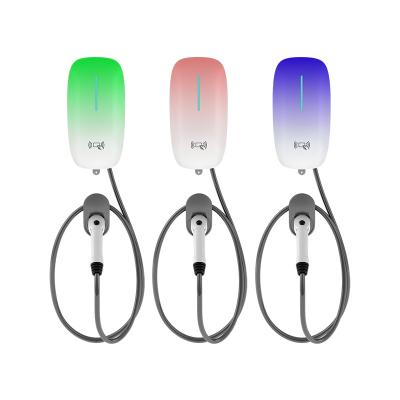 Portable 7kW DC Fast Charging 220V EV Car Charger with Connection Temperature Detection and Wall Mounted Floor Stand