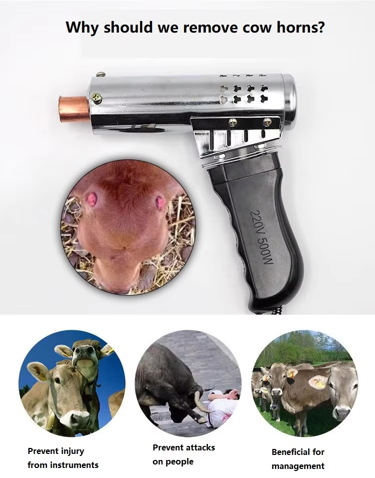 Electric Dehorner with Rapid Heating High-Purity Copper Heating Head and Ergonomic Anti-slip Handle for Livestock Horn Removal