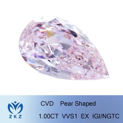 Os diamantes de ZKZ picam a pera crescida VS1 IGI EX do CVD 1ct dos diamantes das coleções laboratório sintético sintético para brincos dos pendentes dos anéis