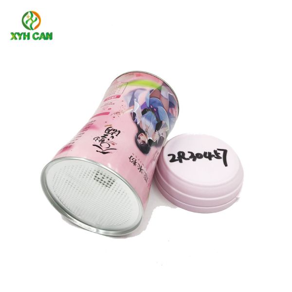 Milk Powder Tin Can Small Waist Metal Milk Powder Tin Can with Colorful Cap
