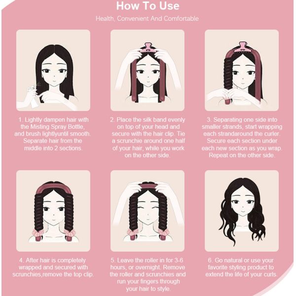 100 шелк Heatless отсутствие легковеса Curlers пены ленты роликов пены жары